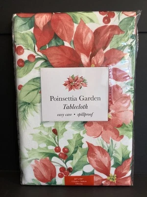 Mantel de jardín de pascua 60 x 104 oblongo rojo blanco verde a prueba de derrames Foto 1 de 4