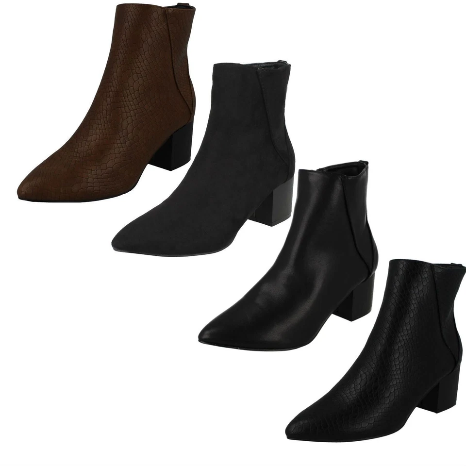 Botines de tacón bloque para dama Foto 1 de 1