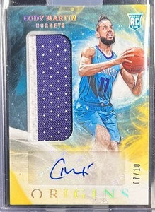 2019-20 Panini Origins - RPA Cody Martin /10 Yellow RC SP PATCH AUTO #- #166 - Picture 1 of 2
