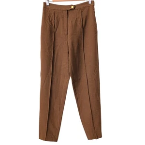 Vintage Burberry's 100% Wool Pants Womens 10 High Rise Pleated Trouser 29x30 Lux - Picture 1 of 10