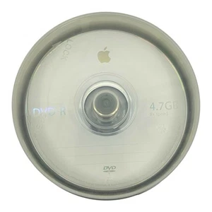 Apple Logo DVD-R 8x Recordable Blank Media DVDs 4.7GB Open Spindle 13 Left - Afbeelding 1 van 3