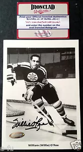 #3 WILLIE O'REE Signed 5x7 Boston Bruins Auto Photo Ironclad COA Black Autograph - Picture 1 of 3
