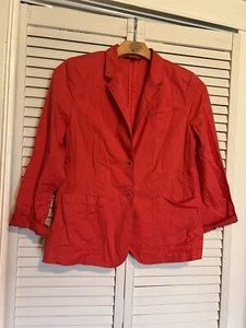 TOMMY HILFIGER Women’s Size 12 Blazer Suit Jacket Pink Pockets 3/4 Sleeve - Picture 1 of 10
