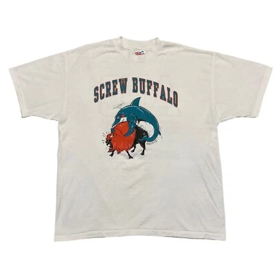 Camiseta De Colección Miami Dolphins Screw Buffalo 1993 XL Puntada Única Hecha en EE. UU. Foto 1 de 4