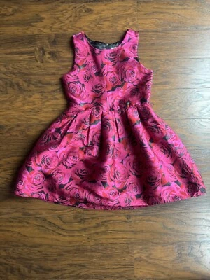 The Children's Place Girls Black White Heart Print Sleeveless Dress Size 12 - Image 1 of 4
