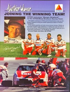 1992 Citgo NASCAR Morgan Shepherd #21 Man Cave Vintage Print Ad - Picture 1 of 6
