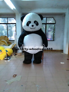 Halloween Inflatable  Chinese panda Bear Mascot Costume Suits Adult Dress Xmas