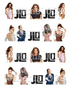 Jlo Nail art (water decals) Jennifer Lopez Nail art Decals J Lo Nail Art Decals - Picture 1 of 1