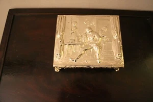 solid silver box tavern scene and hunting scene Thomas Hayes Birmingham 1901 - Picture 1 of 10