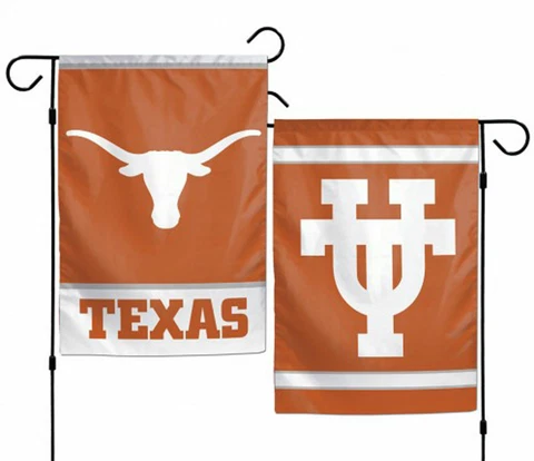 Texas Longhorns 2 SIDED GARDEN FLAG 12"X18" Yard  BANNER OUTDOOR RATED USA MADE Cover