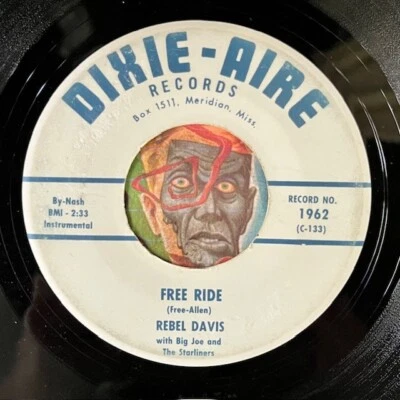 HEAR Rebel Davis 45 Free Ride / Ol Ross Miss JFK rockabilly country honky tonk Foto 1 de 2