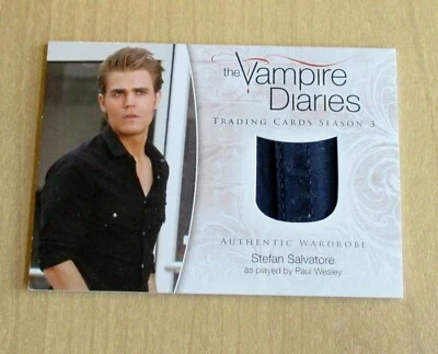 2014 Cryptozoic Vampire Diaries Season 3 wardrobe Paul Wesley STEFAN M-02 - Image 1 of 2