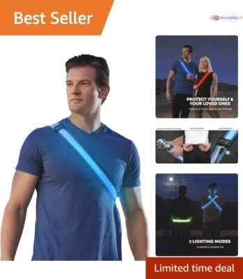 环保 LED 反光带可调节贴合 - 终极能见度装备 — 第 1/4 张图片