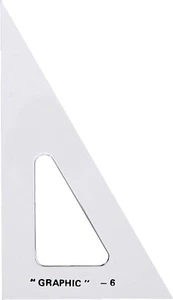 6" 30 deg/60 deg Acrylic Graphic Drafting Triangle (Alvin or Koh-I-Noor) - Picture 1 of 1