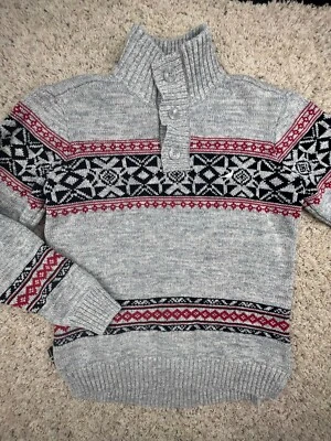 Staple World Renown Pigeon Brand Pullover Sweater Mens Size Small Gray Red Black - Image 1 of 4