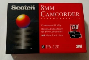 NEW & SEALED ~ SCOTCH 8 mm Camcorder Videocassette #P6-120 ~ SP=120 m / LP=240 m - Picture 1 of 2