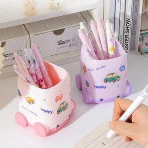 Car Shape Pen Container Large Capacity Desktop Organizer School Office - Picture 1 of 17