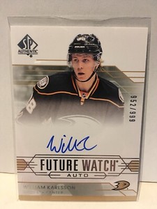 2014-15 SP Authentic WILLIAM KARLSSON Future Watch Auto Rookie