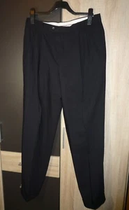 Feine schwarze Hose Westbury Bundfaltenhose Gr. 48 BW 43cm Schrittlänge 80cm - Bild 1 von 4