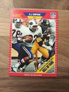 NFL Pro Set 1989 O.J. Anunciador Simpson coleccionable #29 - Imagen 1 de 9
