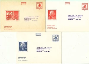 Dänemark 1969-74 Ganzsachen 3x Postwerbung Neuerscheinungen Info - Bild 1 von 2