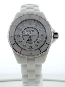 Chanel J12 White Ceramic 33mm Quartz Diamind Dial H1628 - Picture 1 of 1