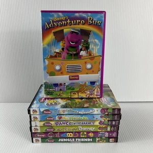 Barney DVD Lot ~ Bus Egg-cellent Friends Best Pack Dance ABC Jungle Adventures - Picture 1 of 8