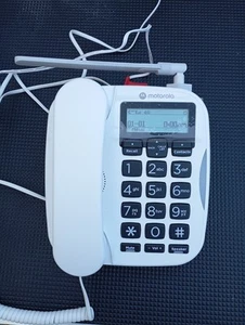MOTOROLA FW500 BIG BUTTON PHONE WITH EMERGENCY BACK-UP LINE TELEPHONE - Zdjęcie 1 z 2