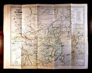 Karte: Überlandreise von Évariste Régis Huc durch China, Tatarien und Tibet, 1850 - Bild 1 von 4