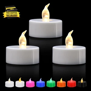 12 Pack LED Tea Lights, Flickering Warm White Lights, Battery Operated ⭐️⭐️⭐️⭐️⭐ - Picture 1 of 7