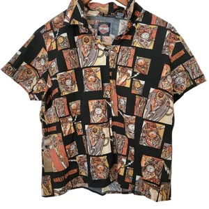 Camisa vintage con botones Harley Davidson para mujer - Imagen 1 de 2
