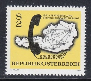 Austria 1972 MNH Mi 1409 Sc 937 Map of Austrian Telephone System - Picture 1 of 1