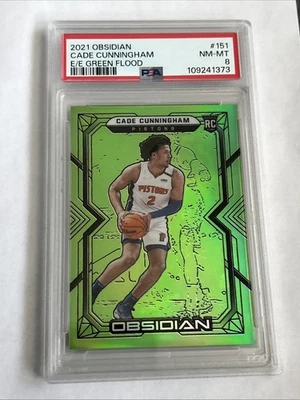 2021-22 Panini Obsidian Cade Cunningham #151 Electric Etch Green Flood /25 (RC) - Image 1 of 2