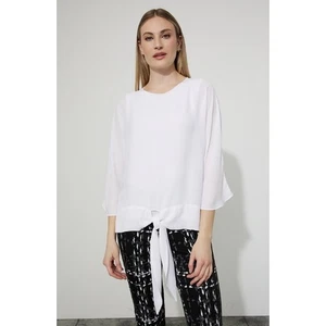 Joseph Ribkoff weiße Damenbluse zum Binden Größe 8 schick neu mit Etikett Stil 223153 - Bild 1 von 10