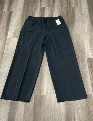 Calça Josephine Chaus preta de seda tamanho grande NOVA - Imagem 1 de 4