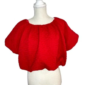 Top de burbujas recortado Mittoshop Red Showcase, nuevo con etiquetas, M - Imagen 1 de 7