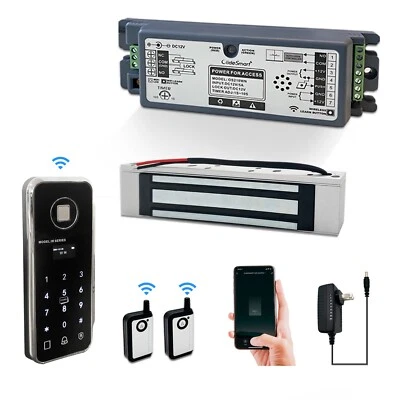 WiFi Access Control Magnetic Door Lock System with Wireless Figerprint Keypad - Image 1 of 4