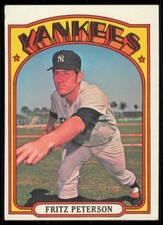 1972 TOPPS FRITZ PETERSON - B NEW YORK YANKEES #573 VG-VG+