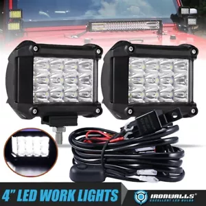 Barra de luces de trabajo LED de 4 pulgadas blanca combo luces antiniebla de trabajo para camiones Jeep ATV UTV - Imagen 1 de 12