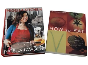 Nigella Lawson Cookbooks Set of 2 How To Eat Nigella Kitchen Recipes Heart Home - Picture 1 of 16