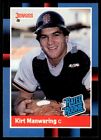 1988 Donruss Baseball Card Kirt Manwaring Rookie San Francisco Giants #39