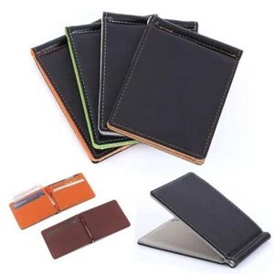 Credit Card Men Wallet Short Skin Purses Bifold Money Clip ID Card Holder - Picture 1 of 16