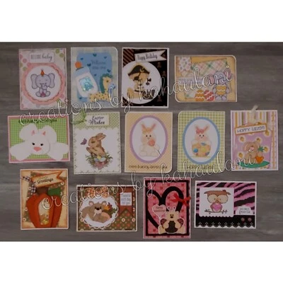 Lote de 13 Asst. Tarjetas hechas a mano de ocasión (Pascua, bebé día V) **kahaulani** Foto 1 de 4