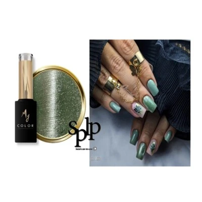 My Color Nagellack Halb Permanent Live Forever 90281 Grün Hell- Diamantiert - Bild 1 von 4