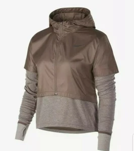 Nike Women's Therma Half Zip Hooded Running Top (Mauve) - Medium - New ~ AQ9821 - Picture 1 of 2