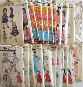 Advance Doll Clothes Sewing Patterns Many Sizes 8 1/2" to 23" 40 to Choose From