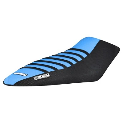 Cubierta de asiento Kawasaki Z 125 Pro Z125 pinza NEGRO/AZUL CLARO/NEGRO COSTILLAS #171 Foto 1 de 4