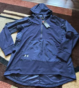 Chaqueta de mujer Under Armour Cross Fit Anorak 1/2 cremallera azul marino 1351236 410 talla S nueva con etiquetas - Imagen 1 de 8