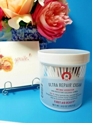 Crema reparadora First Aid Beauty Ultra tamaño enorme 14 oz aroma original caducidad 7/25 Foto 1 de 3