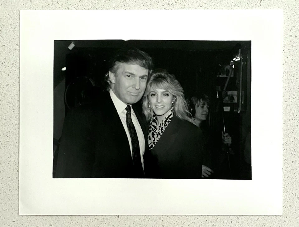 1990's Donald Trump "Christmas In Connecticut Premiere" Type 1 Original Photo - Image 1 of 2